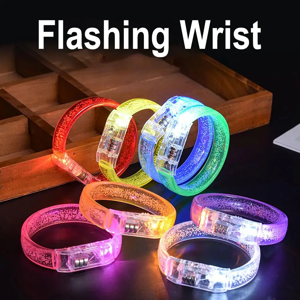 Light Up Wristband Flashing Arm Wrist Bands Led Glow Bracelets For Bar Concert Sport Birthday Party Outdoor Cycling W9p9