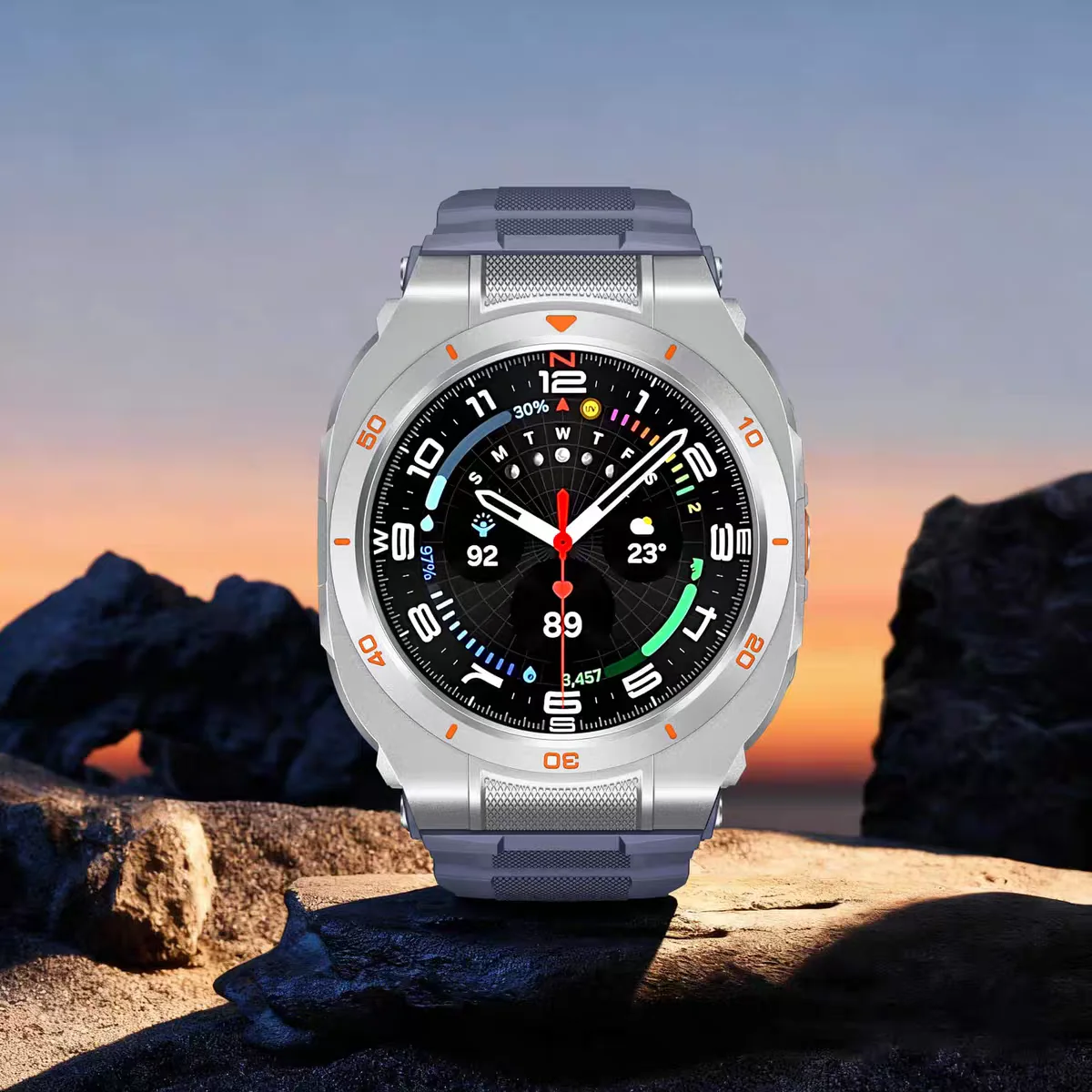 Luxuriöses Metallgehäuse+Armband für Samsung Galaxy Watch Ultra 2025 47mm Silikon Sport-Armband Correa Mod-Kit für Galaxy Watch 7Ultra2 – Detail 4