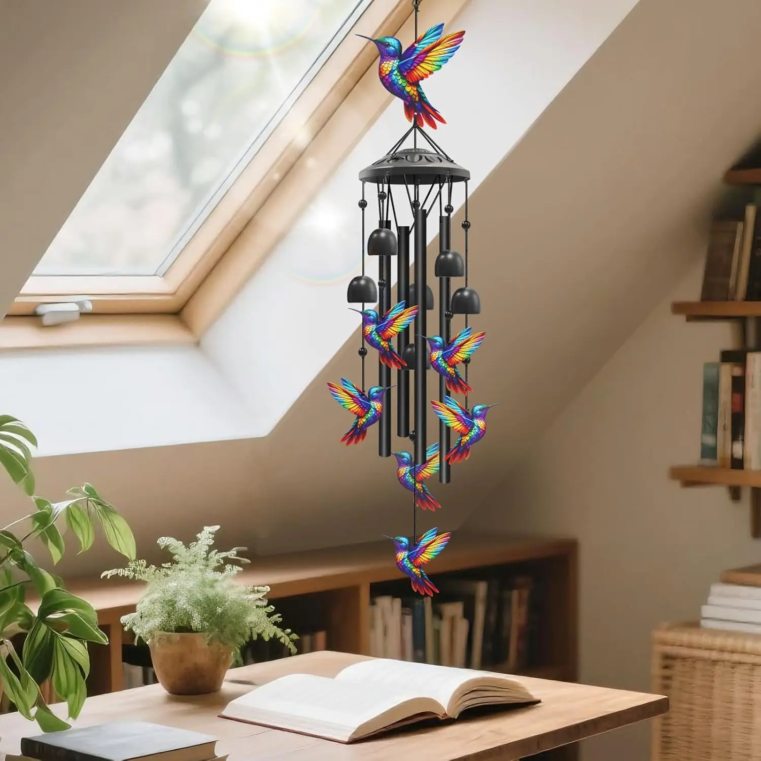 Outdoor Wind Chimes Elegant Garden Wind Chimes Hummingbird Decor Beautiful Hummingbird Wind Chimes For Terrace Yard  JJ2461  VC