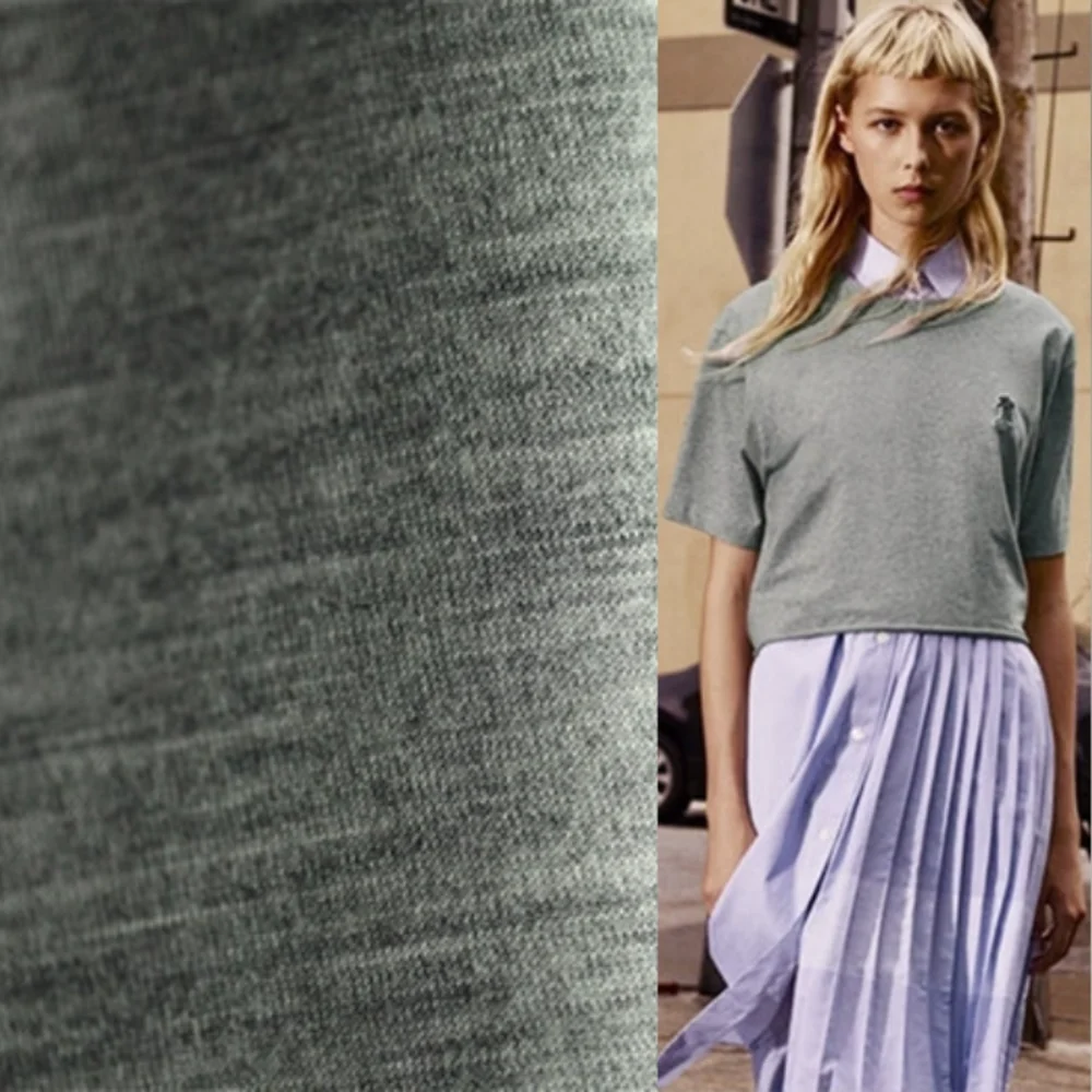 

Wool Cashmere Fabric Skin-friendly Worsted Stretch Knitted Material Spring Autumn Bottoming Sweater Cardigan Fabrics By Meter