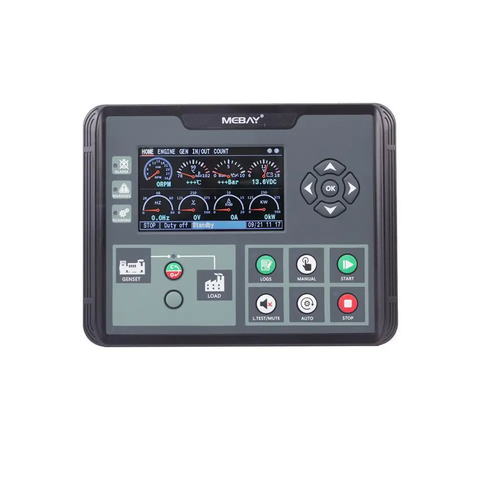 MEBAY DC60D/DC62D/DC62DR Generator Controller Panel with LCD Display for Genset Engine Parameters Monitoring