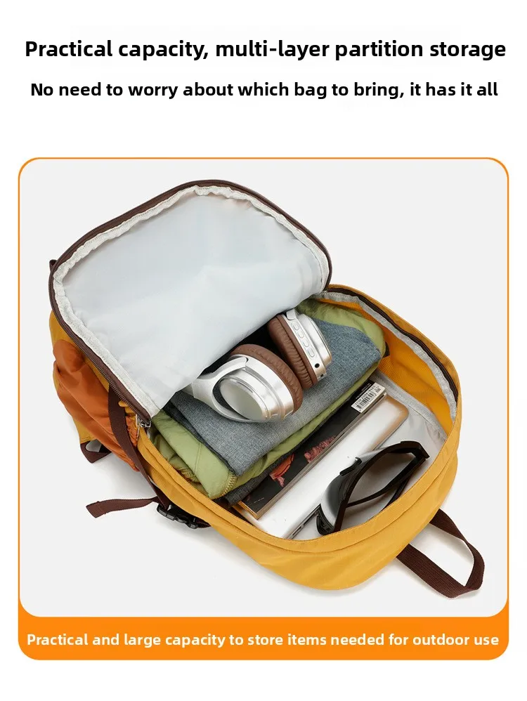 20-35L Outdoor-Wanderrucksack mit großem Fassungsvermögen, Unisex, Camping, Freizeit, Trekking, wasserdichte Sporttasche, City Wildness, Nylon, atmungsaktiv – Detail 7