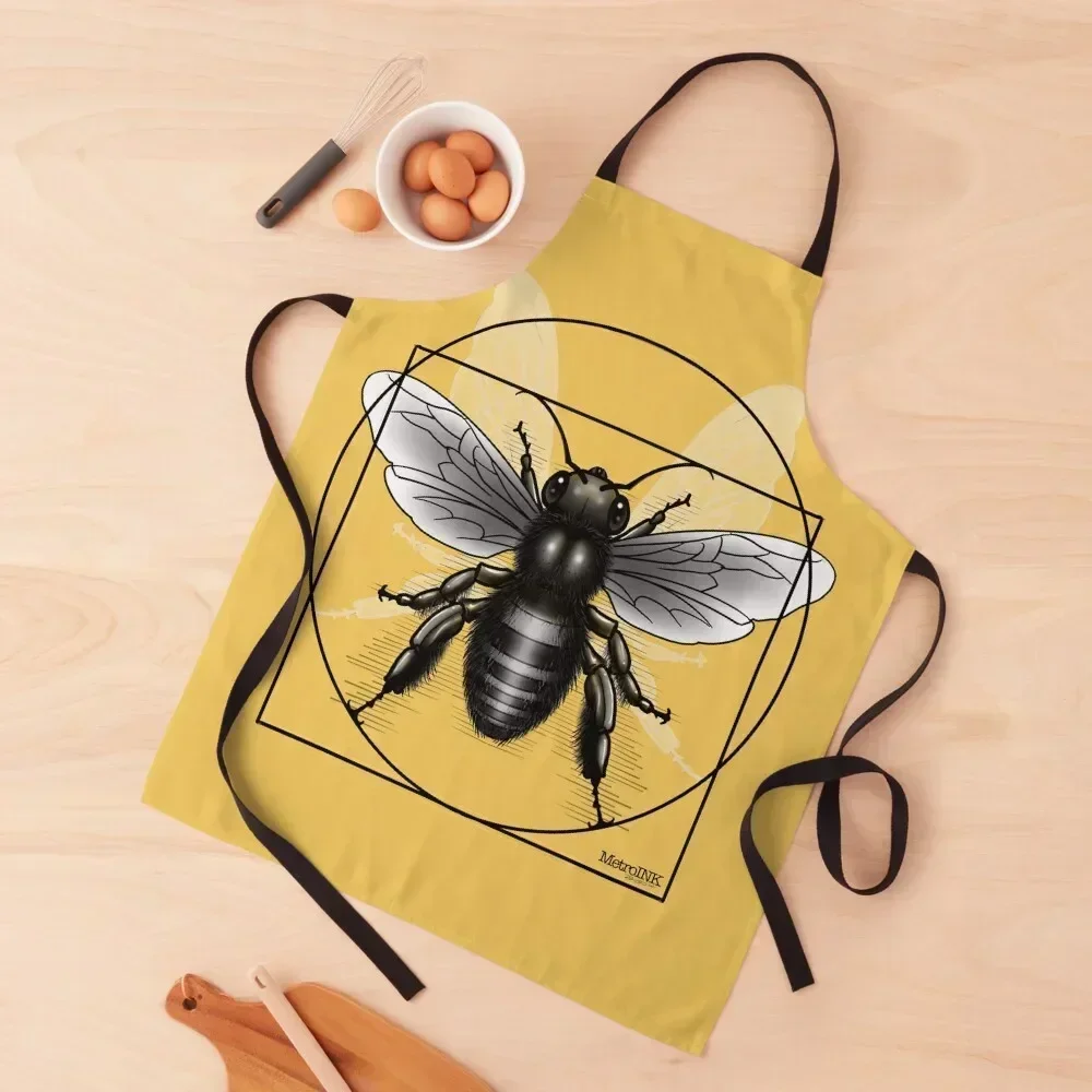 

Vitruvian Bee Apron Things For The Home Women Kitchen'S Waiter Uniforms Kitchen And Home Items Apron