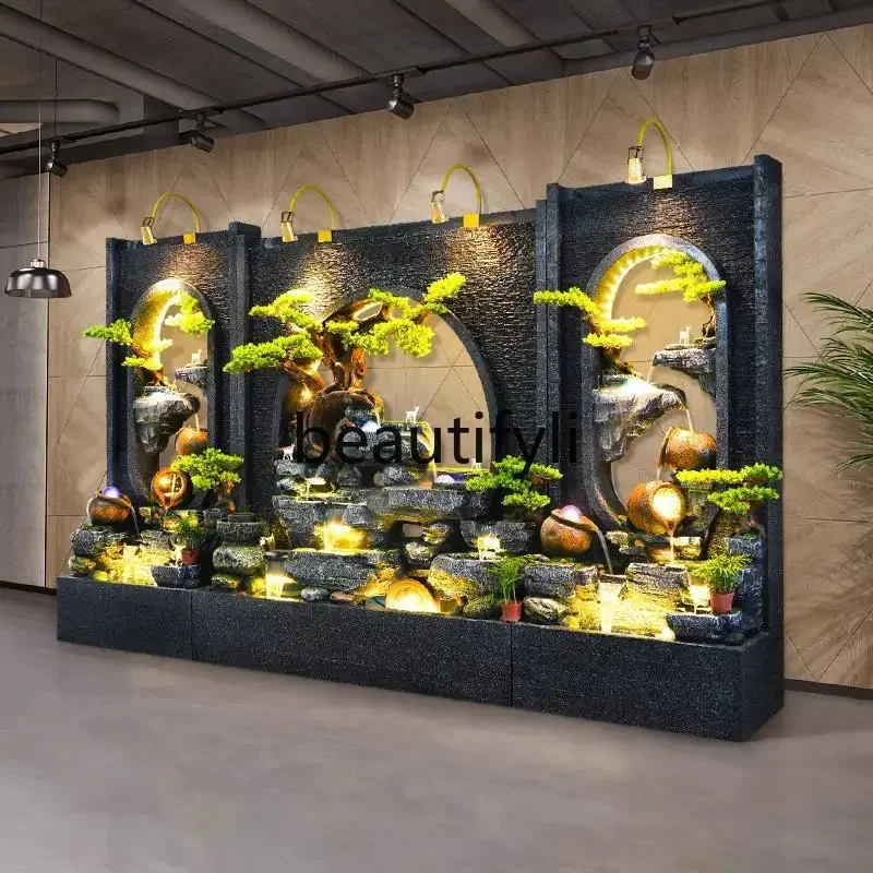 

Cy56 Large rockery water curtain wall running water screen water landscape garden outdoor ornament