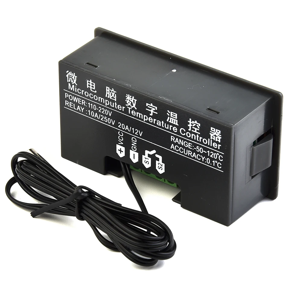 1pc 20A 12V/24V/110V-220V Digital Temperature Controller LED Display Thermostat Meter Temp Sensor Switch Regulator