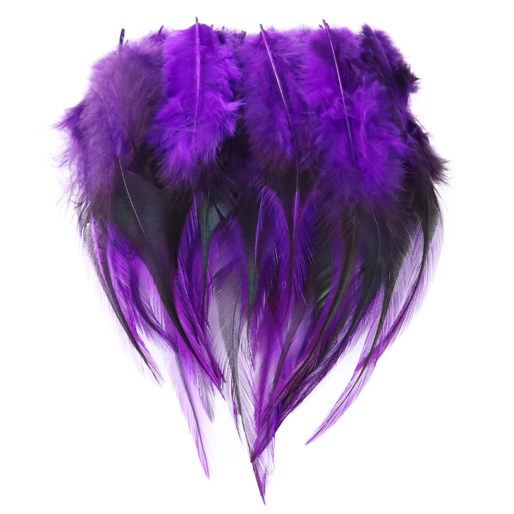 50PCS Colorful Pheasant Chicken Feather Saddle Feathers Fly Tying Plumas Jewelry Dreamcather Earring Making Accessories Decor