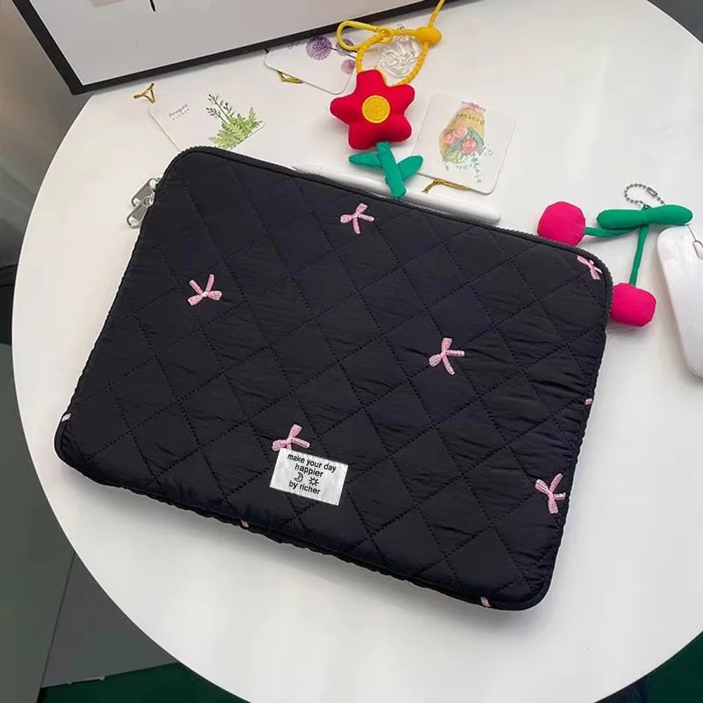 Neue Flauschige Laptop-Tasche mit Schleife 11/13/15 Zoll Stoßfeste Tablet-Hülle Bedruckte Computer-Schutztasche für iPad Tablet-Schutz – Detail 9