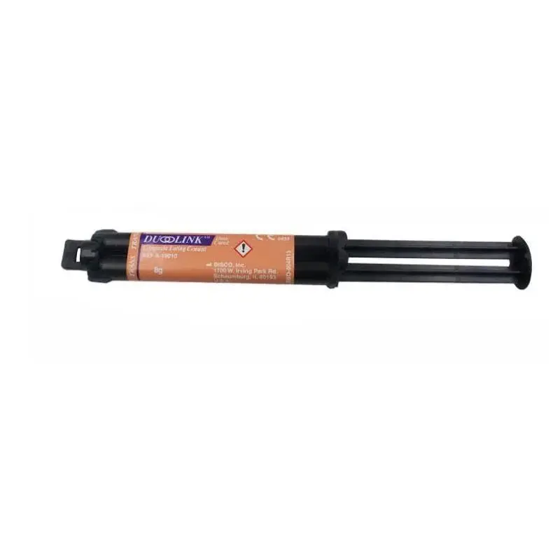 Materiali dentali BISCO Duo-link Resina a doppio polimerizzazione Cemento Metallo Ceramica Resina autoincollante Cemento Resina Duo-Cure 8 g/tubo