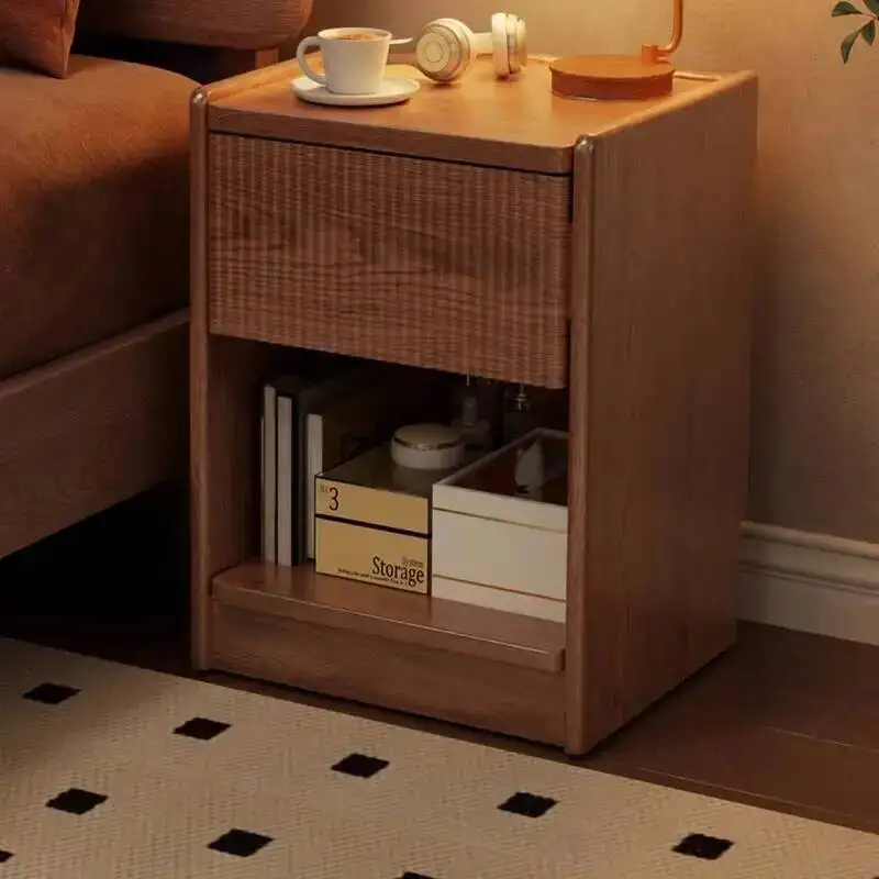 drawers multifunctional table bedroom concealed bedside Storage locker wooden Home Nightstands Organizer house room furnitures