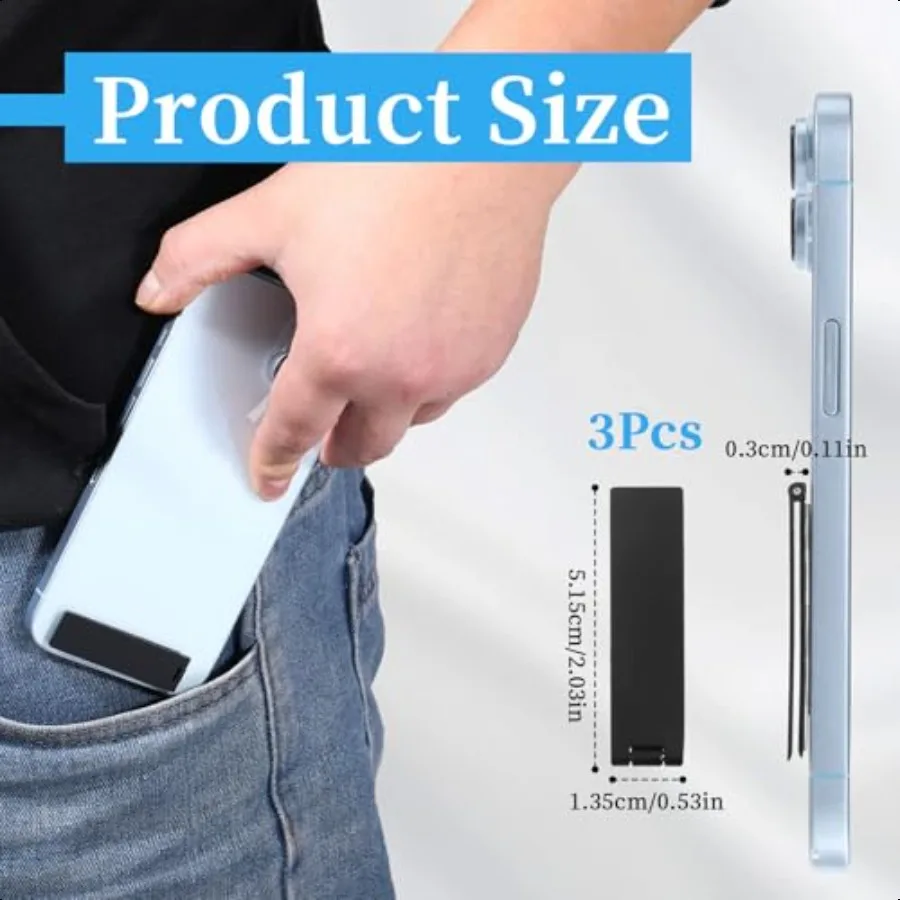 Attacco per cavalletto per telefono da 3 pezzi Cavalletto per telefono cellulare ultrasottile Attacco per cavalletto per telefono cellulare in lega regolabile nera per Mobi