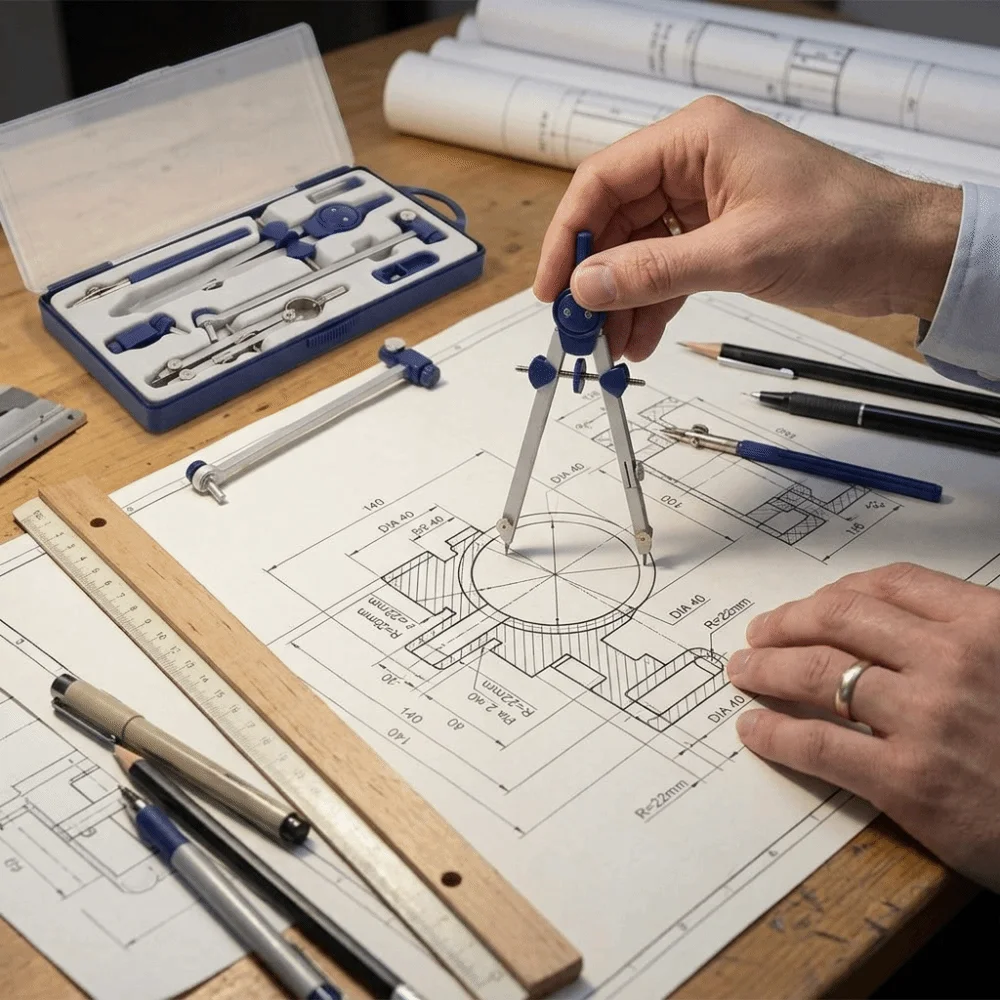 metal-professional-drawing-compass-blue-white-storage-box-metal-compass-set-adjustable-multi-functional-drafting-compass-kit