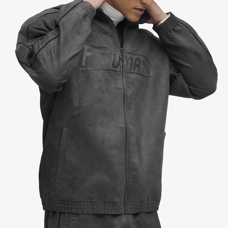 Puma official brand letter zipper long sleeved jacket with pockets, casual jacket jacket 632190-44