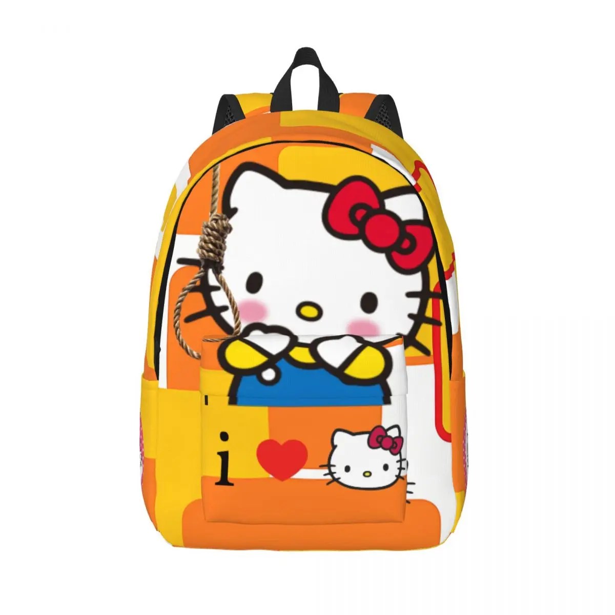 

Back To School Gift Disney Cats Sturdy Shoulder Backpack Hello Kitty Daily For Kid Children's Bags Weekend Picnic