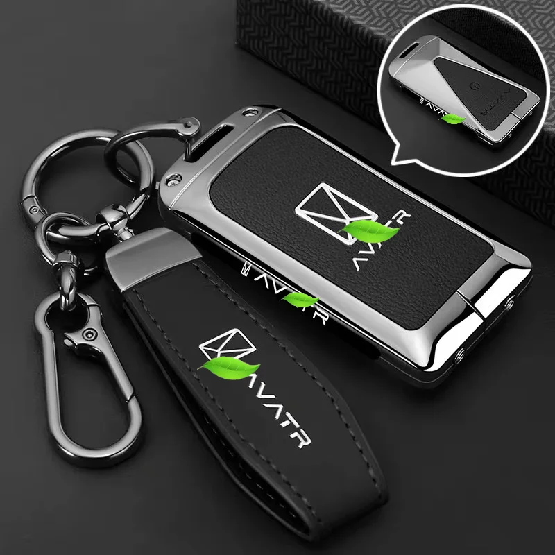 Car Key Fob Shell Cover for Avatr 07 06 11 12 MAX Pro Remote Anti-Scratch Key Case Keychain Ring Zinc Alloy Interior Accessories