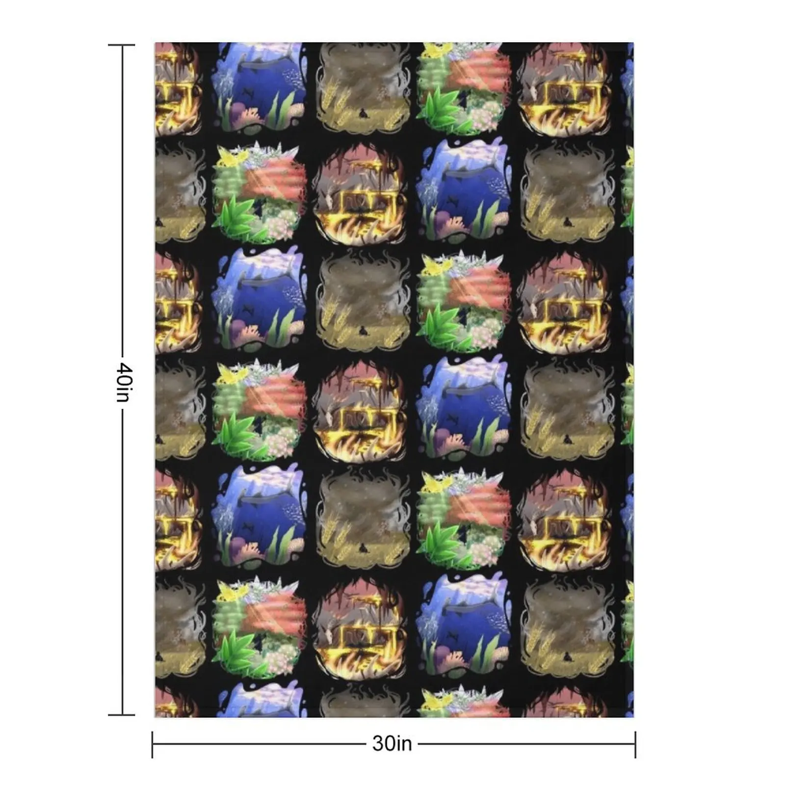 The Four Agents of the Fight Against Demon Squad Throw Blanket Decorative Sofa Weighted Multi-Purpose for winter Custom Blankets