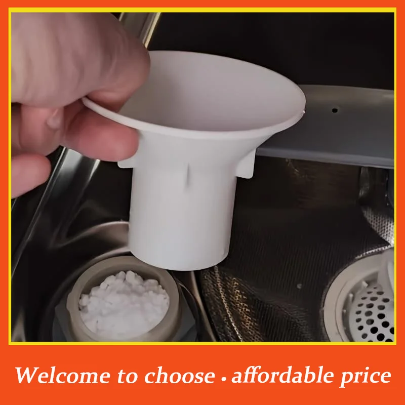 #Heavy Duty 45mm Dishwasher Salt Funnel Water Softener Anti Spill Filling Tool For Dishwasher Maintenance Durable Plastic