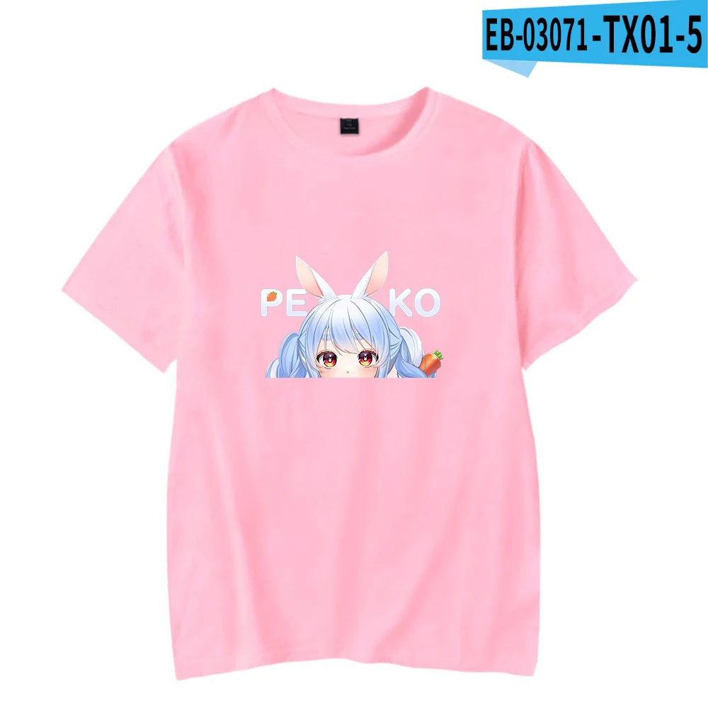 VTuber Usada Pekora stampa t-shirt estate moda girocollo manica corta popolare Streetwear giapponese Plus Size