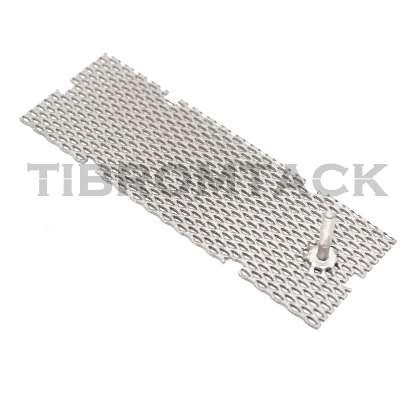 Pt Coated Electroplating Titanium Mesh, Platinum Anode, 120*40*1mm, for Chlor-Alkali Industry