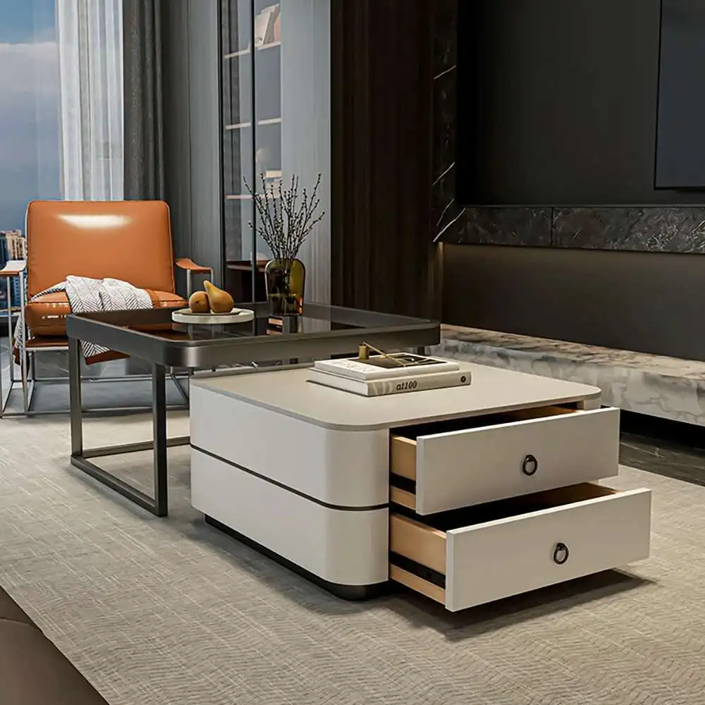 Square Glam Coffee Tables Modern Design Decorative Nordic Coffee Tables Luxury Decor Stolik Kawowy Living Room Furniture