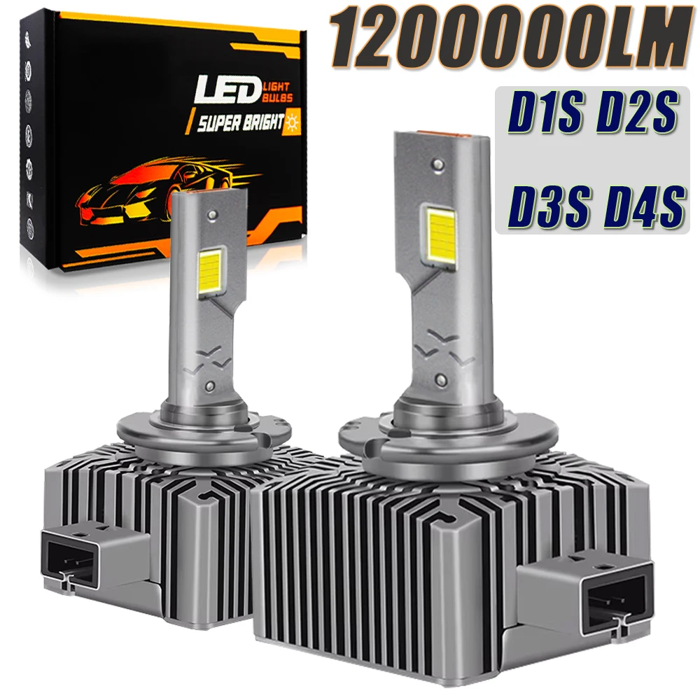 

D1S D3S LED CANBUS Bulbs for Car Headlight D2S D4S D8S Turbo Auto Lights 12V 1200000LM Super Bright 1:1 Replace Xenon Headlamp