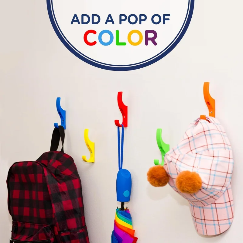 Mini Hook7 Set of Items for Hanging Coats, Jacket, Backpack, Baseball Cap, Ideal Hook for Bathroom Robes and Towels