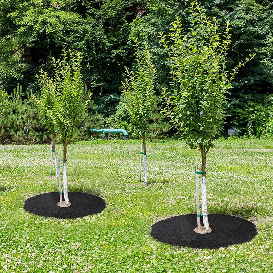 3PCS Super Große 62cm-122cm Vlies Baum Mulch Ring Jäten Barriere Verdickte Schutz Matte anlage Abdeckung Anti Gras Stoff – Detail 8