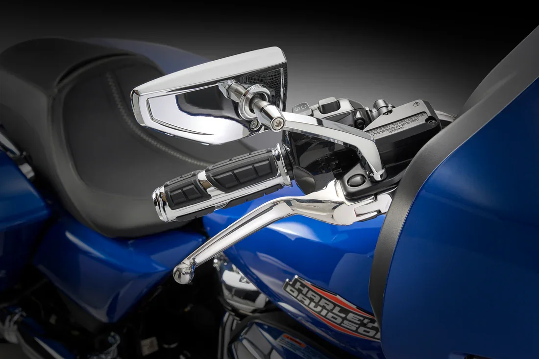 Motorcycle Chrome/Black Convex Rearview Mirror For Harley Electra CVO ST Street Glide Road Glide ST 2023 - 2026 Modified Parts