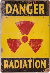 Danger Sign-Danger Radiation Allied Military Vintage tin Sign -Outdoor Funny Signs (M0057)