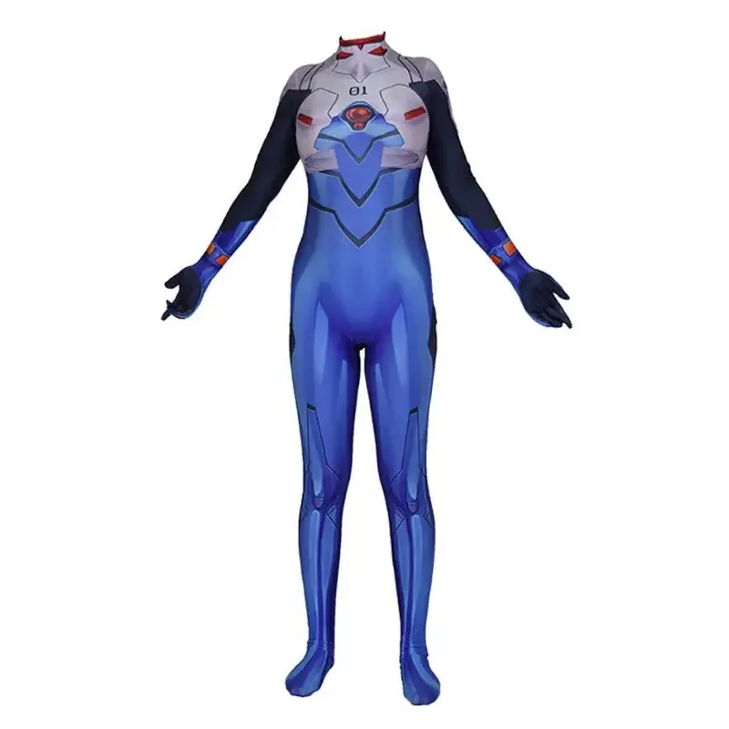 Ikari Shinji Cosplay Costume Halloween Boys Man Bodysuit Shinji Plugsuit Superhero Catsuit Zentai Suits Adults Kids