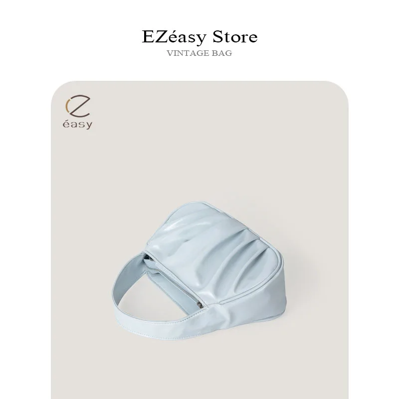 EZeasy-Bolso de hombro plisado para mujer, bolsa de lujo ligera, con diseño de nicho, en forma de nube, bandolera