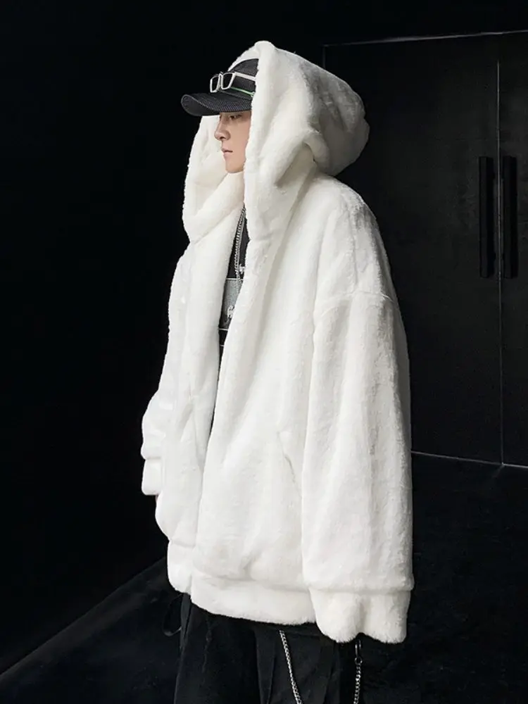 

Lamb Velvet Jaet Men's Autumn Winter Trendy Brand High-End Feeling Cotton Winter Thiened Loose Fit Fce Cotton Coat