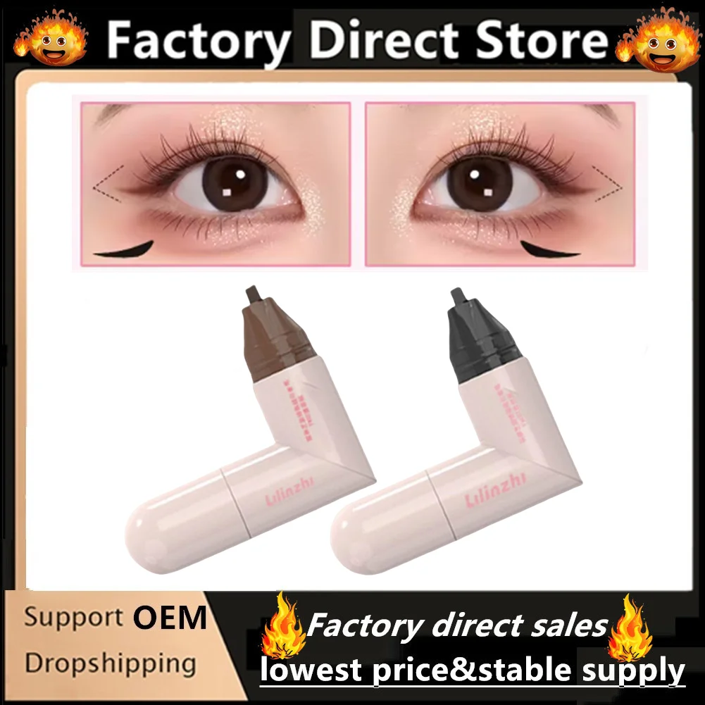 

Triangle Tip Eyeliner Pen Waterproof Liquid Black Brown Eye Liner Extension Stamp Quick-drying Women Beauty Makeup Cosmetics