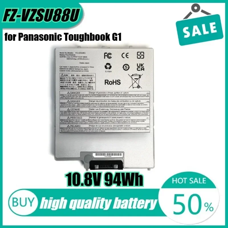 

10.8V 94Wh 8700mAh FZ-VZSU88U Laptop Battery for Panasonic Toughbook G1 Toughpad FZ-G1 Tablet