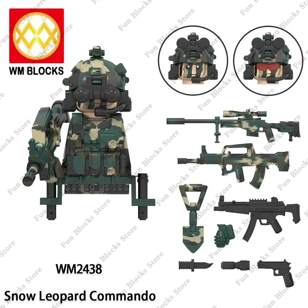 Hot Military Building Blocks Ghost Special Forces Soldiers Action Figures Bandits Accessories Gun Weapons Mini Dolls Bricks Toys