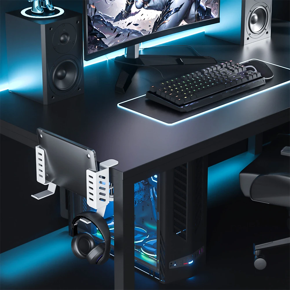 Настольный боковой держатель для ноутбука, органайзер для хранения на столе, боковое крепление для ноутбука для офиса, дома, ноутбука/планшета/клавиатуры/наушников