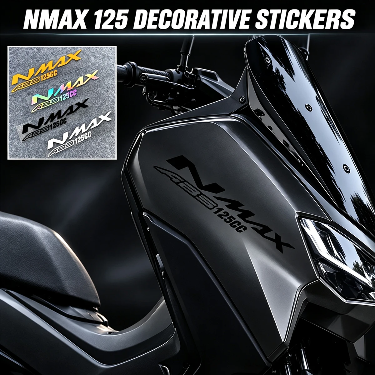For Yamaha NMAX 125 ABS 125CC Scooter Fairing Stickers 2Pcs Motorcycle Body Vinyl Decals Waterproof Decor Decal Kit