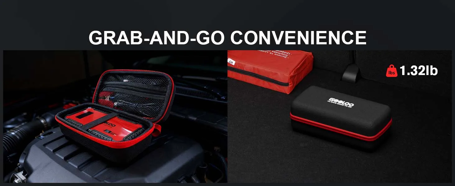 GOOLOO GT3000 Auto-Starthilfe Powerbank 12000mAh Tragbares Ladegerät Booster 12V Auto-Startgerät Notfall-Batterie-Starter – Detail 7