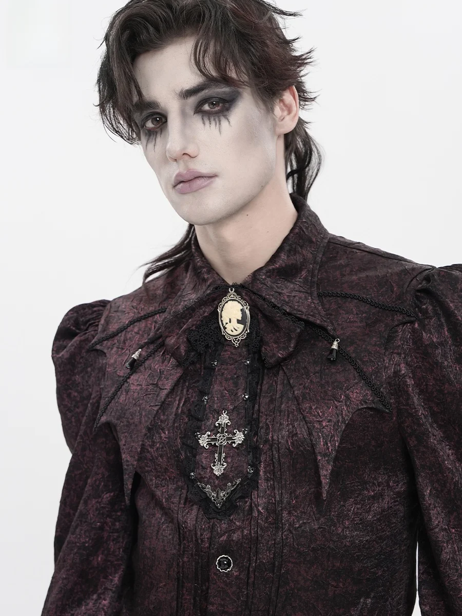 devil-fashion-gothic-collar-bow-tie-shiny-pleats-trendy-demon-style-decorative-tie-for-men-geometric-pattern-formal-occasions