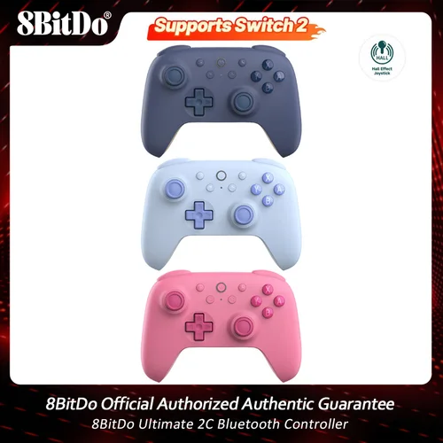 8BitDo Ultimate 2C controlador Bluetooth Gamepad inalámbrico con efecto Hall Joystock para Nintendo Switch 2 NS Switch consola OLED