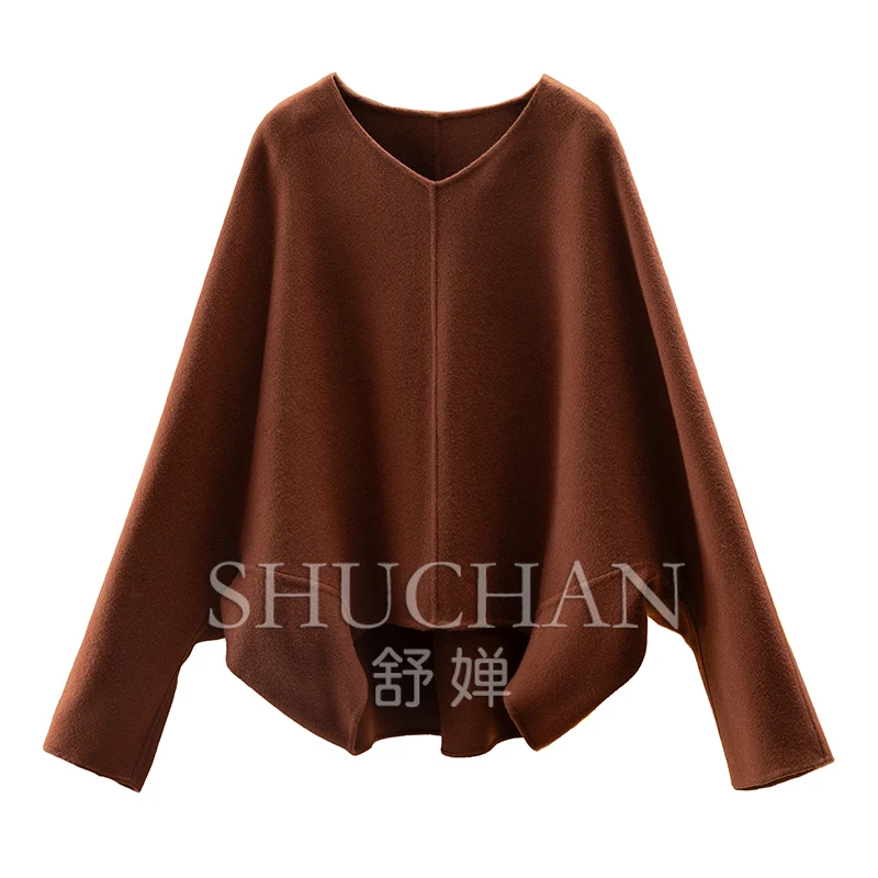 

Batwing Sleeve100 Wool Handmade Double-sided Woolen Coat Women Winter Jacket Women Casaco Feminino De Inverno Super Quente