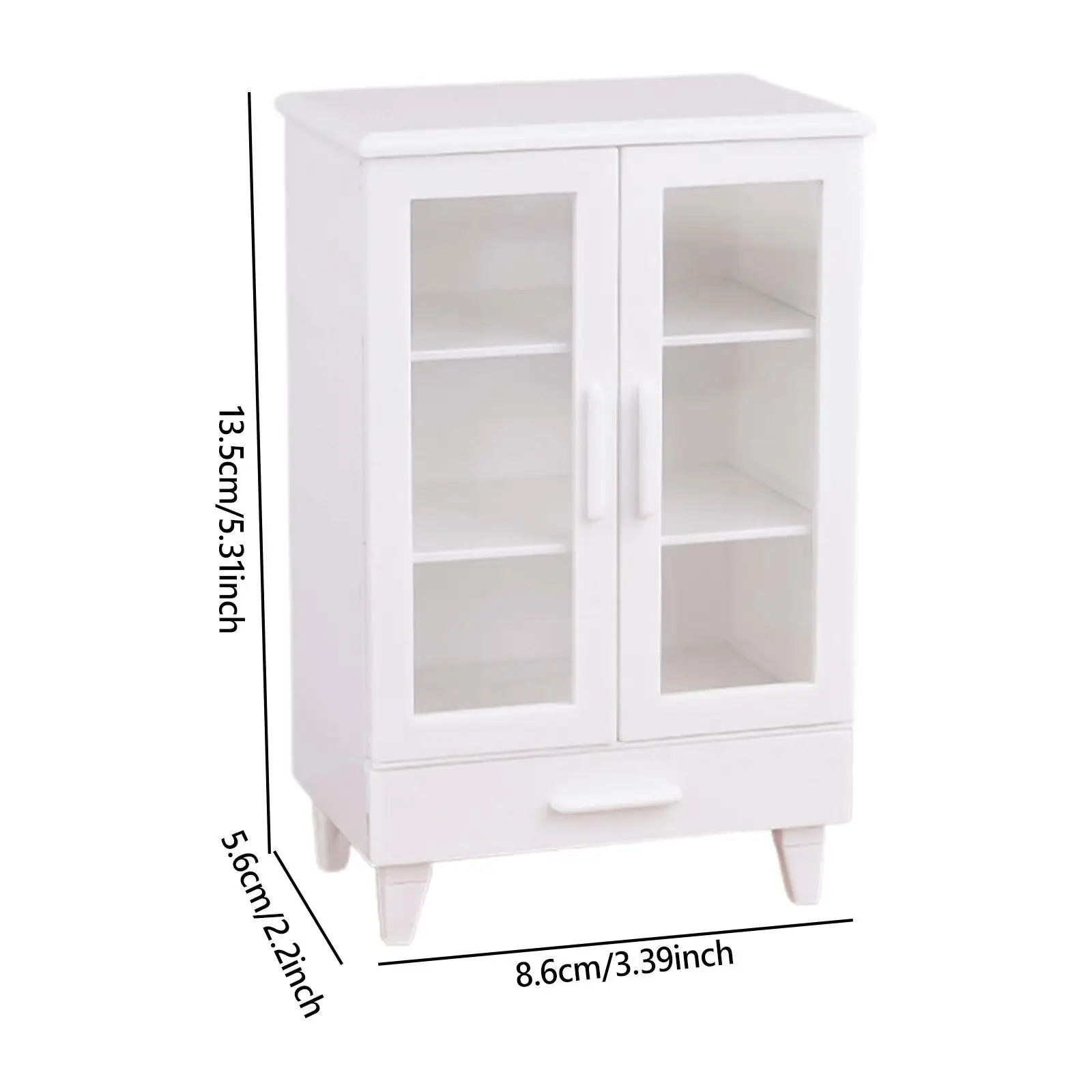 Dollshouse Cupboards Mini Storage Hutch 1:12 Scale Model Display Shelf Mini Cupboards Dollhouse Furnitures Dollhouse Decoration