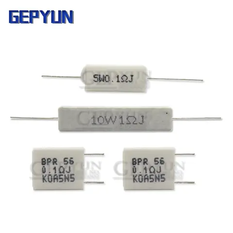 시멘트 저항 Fdkjgecf, BPR56, 0.1 ~ 10k ohm, 0.33R, 1R, 10R, 100R, 0.22, 0.33 1, 10 100, 1K, 10K ohm, 5W, 10W