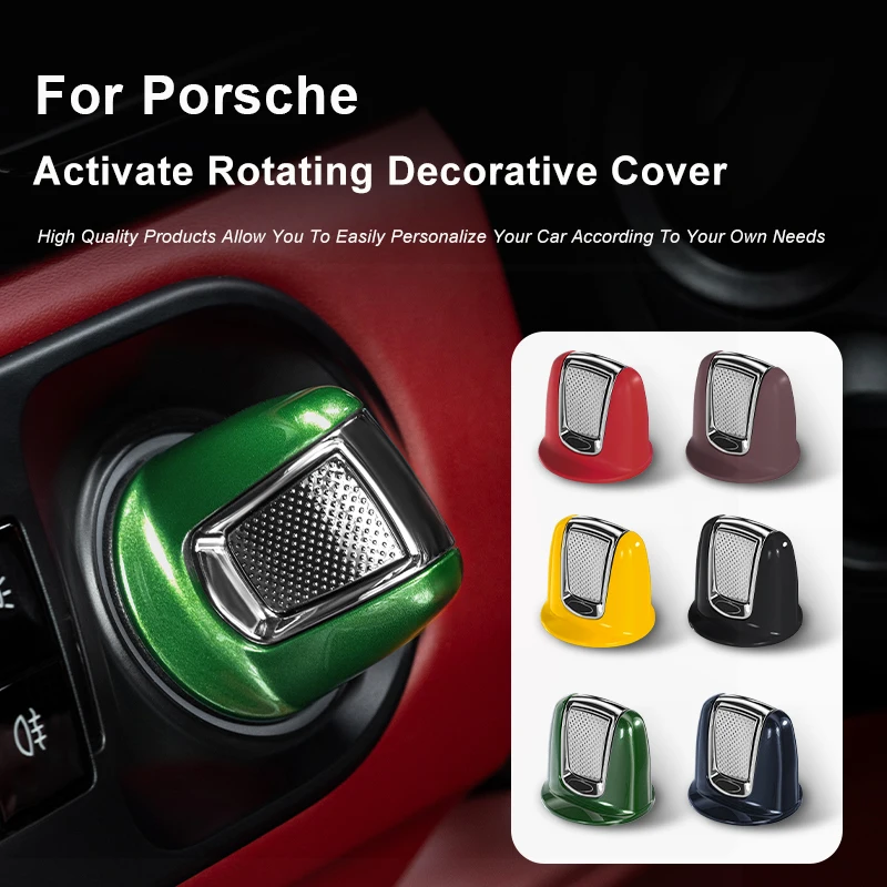 

Multi-color Car Ignition Start Engine Stop Button Knob Bracket Decoration Cover For Porsche Cayenne 9YA.1 Panamera 971 2017-2023
