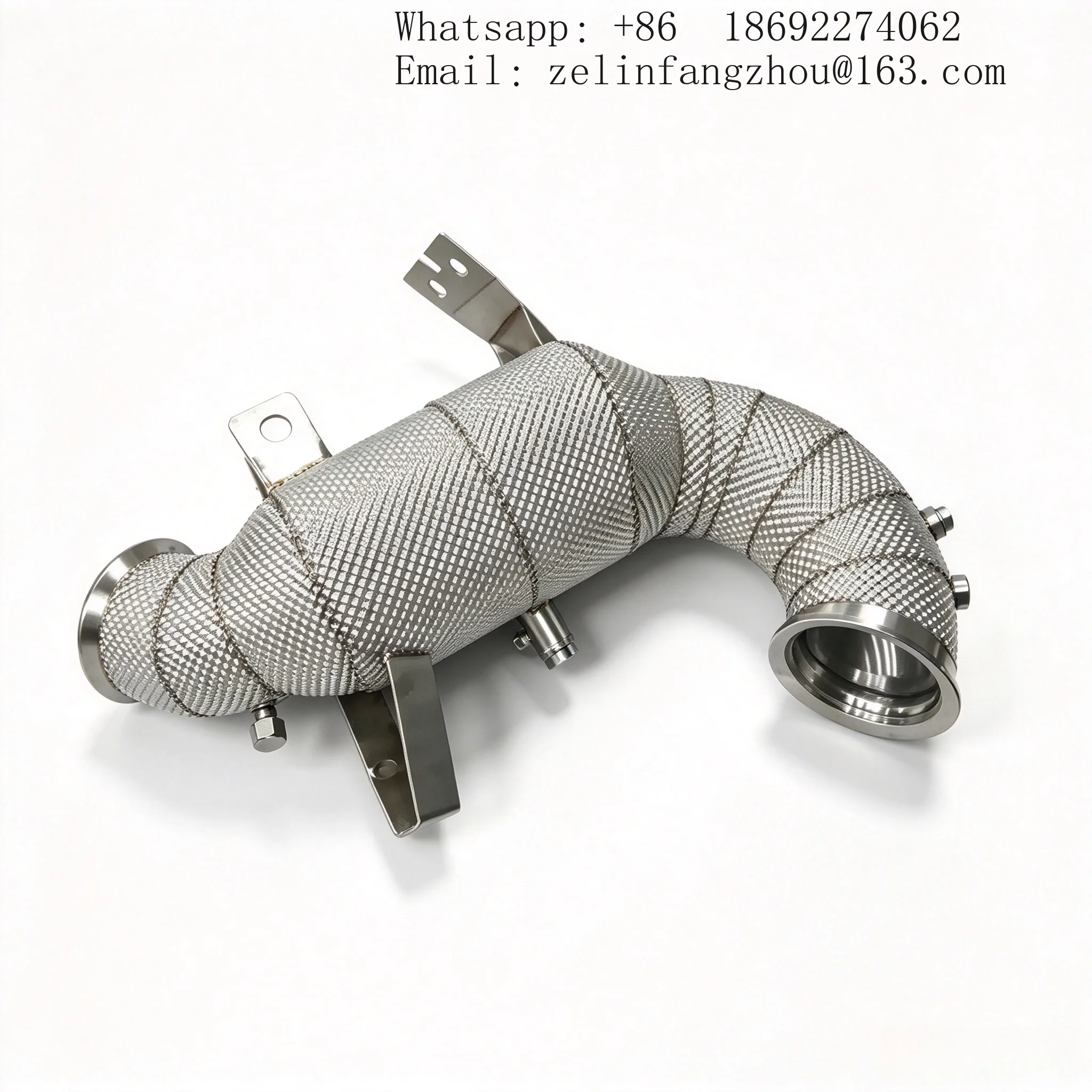 High Flow SS304 Catalytic Downpipe Heat Shield for Lotus Emira 2.0T 2021+ Euro 6 Stainless Steel Performance Header Pro