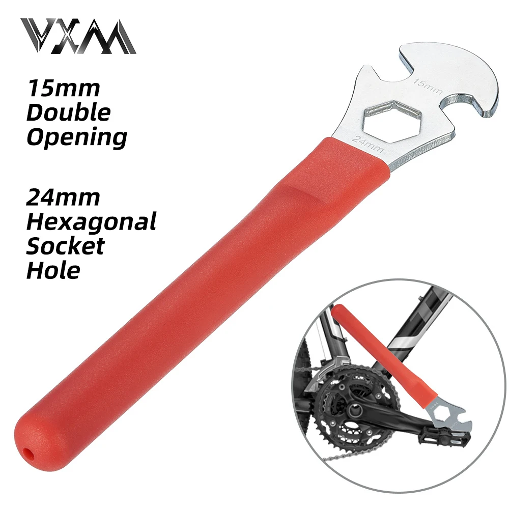 

Bicycle Pedal Wrench Extra Long Handle MTB Road Mountain Bike Pedals Install Remover Removal Replace Repair Tool Spanner 15mm