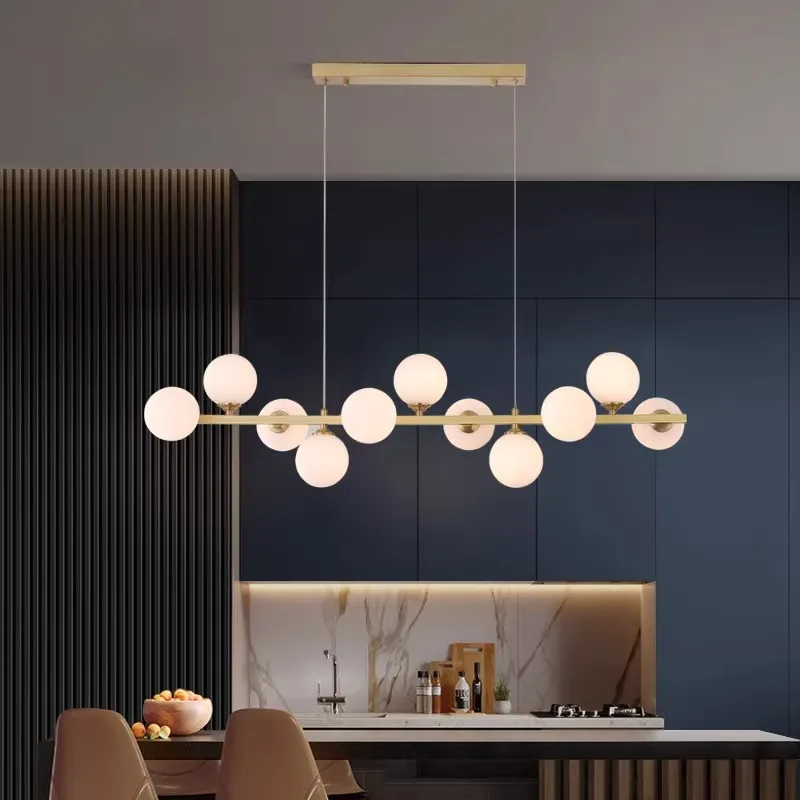 Plafonnier LED suspendu au design moderne, éclairage d'intérieur, luminaire décoratif de plafond, idéal pour un salon ou une salle à manger