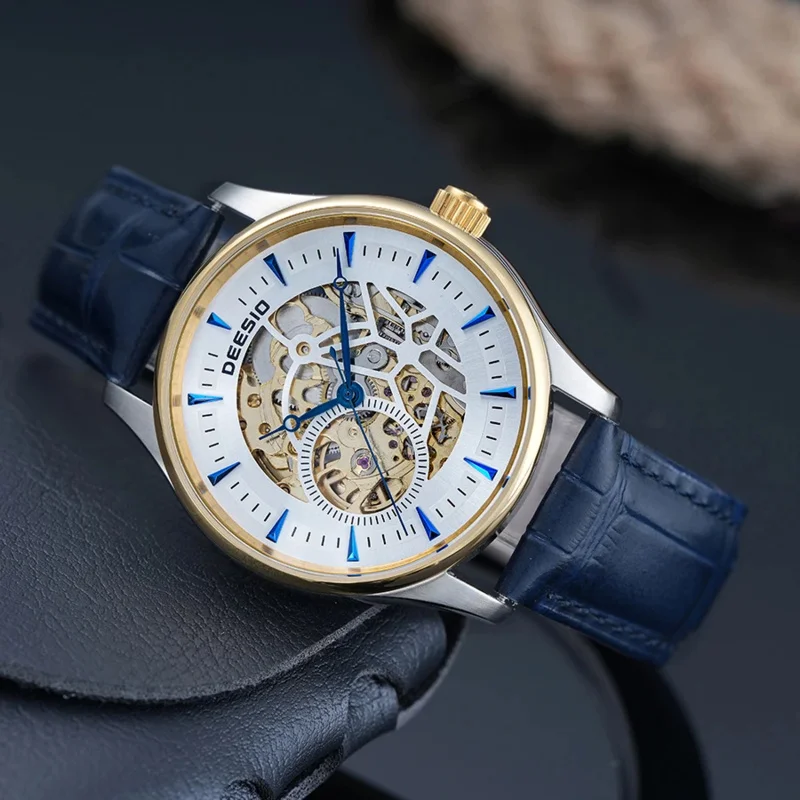 

Deesio Design Watch N88B-P Automatic Movement Mechanical Hollow Watches Man New Fashion Casual Waterproof 30m Wristwatches Clock