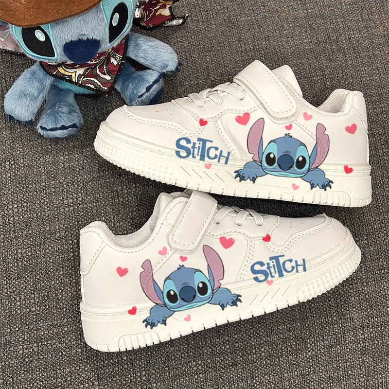 

New Disney kids cartoon Stitch cute Casual shoes soft sports shoes for gift EU size 25-35