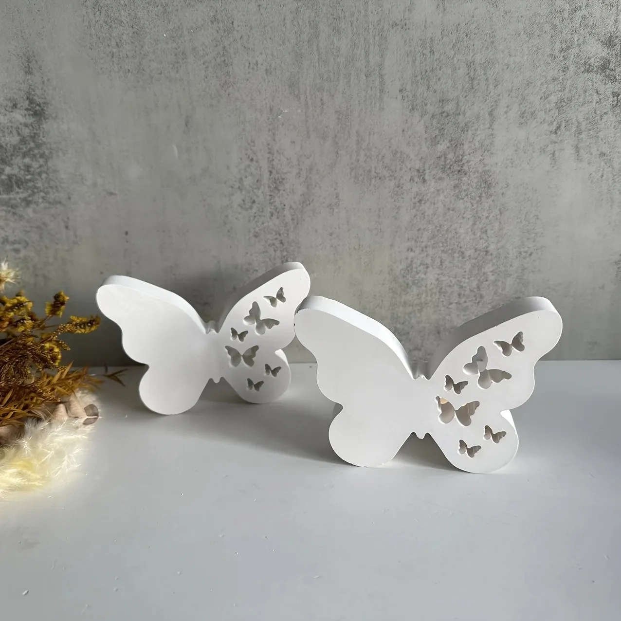 Moule de moulage en résine, moule en silicone pour décoration de papillon en plâtre, artisanat créatif DIY, idéal pour la décoration de bureau à domicile