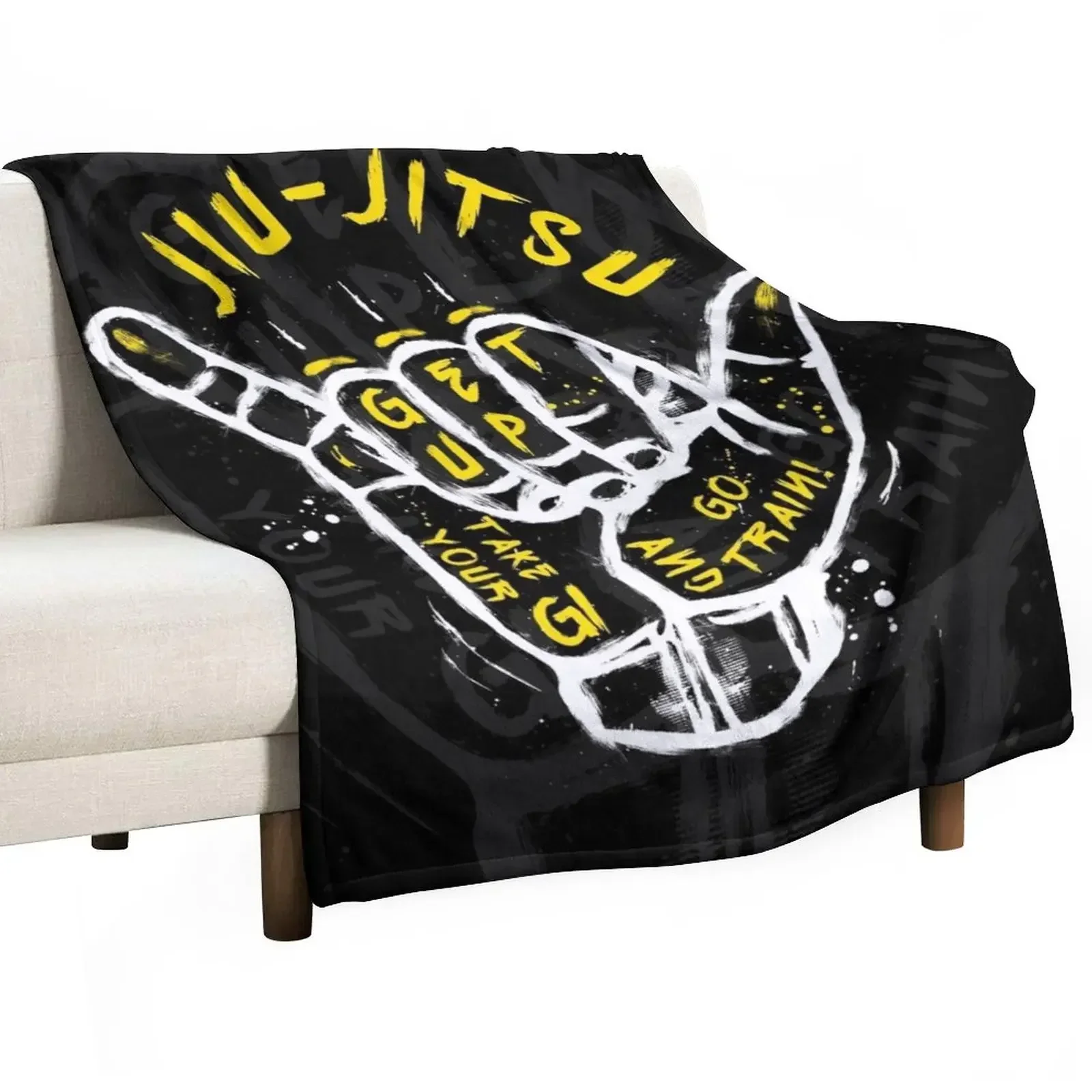 Jiu-jitsu. Go train! 2 Throw Blanket Sofa for winter Retros Blankets